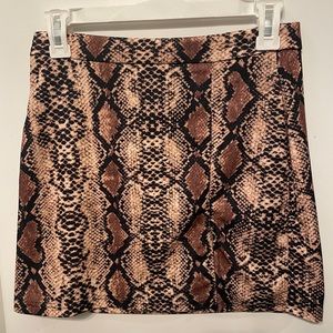 Snake Print Mini-Skirt